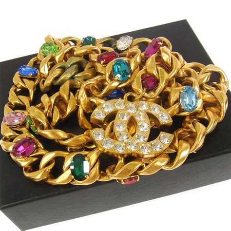 chanel rhinestone belt